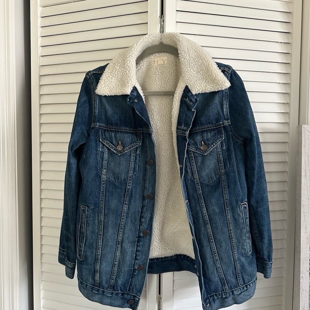 ABLE denim Sherpa Jacket Size Small